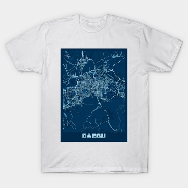 Daegu - South Korean Peace City Map T-Shirt by tienstencil